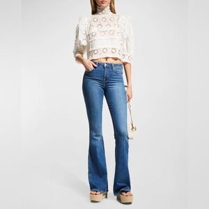L’AGENCE Bell High Rise Flare Jeans High Waist Slim Fit Medium Wash Size 31‎
